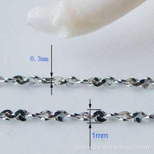 925 Sterling silver fancy chain necklace